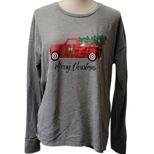 Modern Canvas Long Sleeve Christmas Tshirt